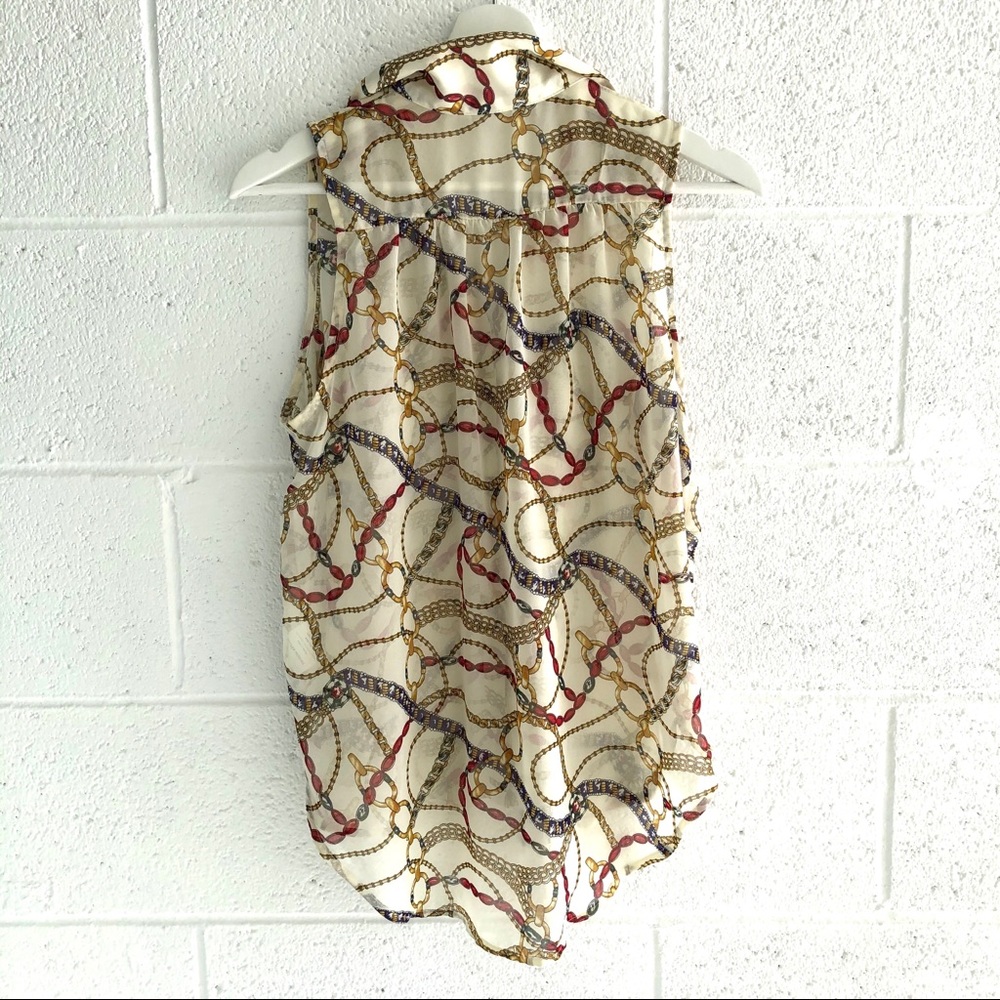 LUSH Chain Print sleeveless Blouse - Picture 5 of 8